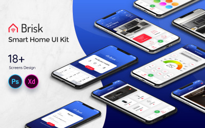 Kit interfaccia utente per app mobile Brisk Smart Home