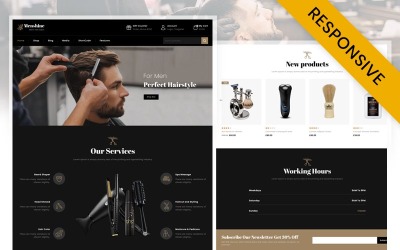 Menshine - Tema WooCommerce del negozio di parrucchieri