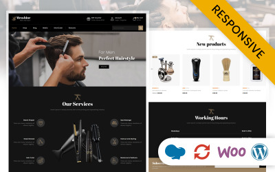 Menshine - Tema WooCommerce del negozio di parrucchieri