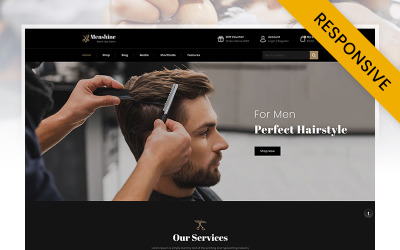 Reszponzív Menshine - Hair Salon Store WooCommerce sablon 147097