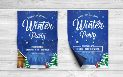 Winter Party Flyer - mall för företagsidentitet