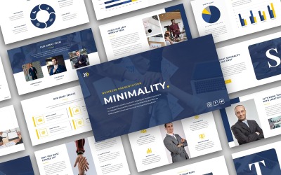 Мінімальність - бізнес-презентація шаблон PowerPoint