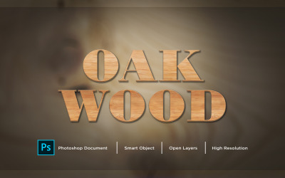 Ek Wood Wood Text Effect Design Photoshop Layer Style Effect - Illustration