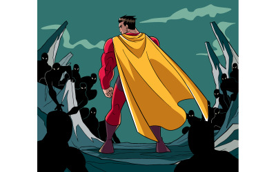 Супергерой готовий до бою - ілюстрація