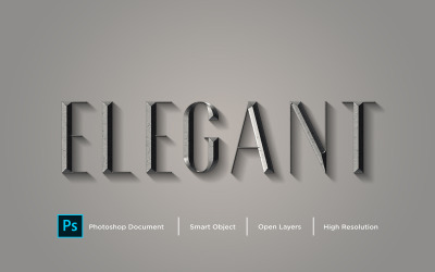 Elegant texteffektdesign Photoshop Layer Style Effect - Illustration