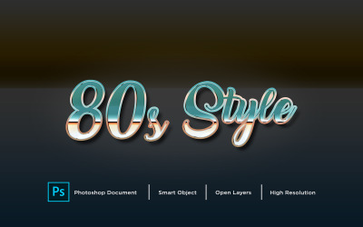 80-tals stileffektdesign Photoshop lagerstileffekt - illustration