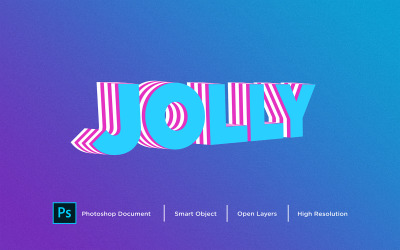 Jolly texteffektdesign Photoshop lagerstileffekt - illustration