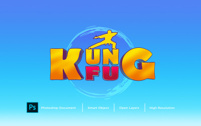 Kung Fu texteffektdesign Photoshop Layer Style Effect - Illustration