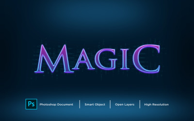 Magic Text Effect Design Photoshop Layer Style Effect - illustratie