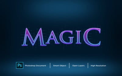 Magic Text Effect Design Photoshop Layer Style Effect - Illustration