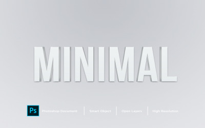 Minimal Text Effect Design Photoshop Layer Style Effect - Illustrazione