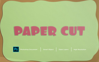 Paper Cut Text Effect Design Photoshop Layer Style Effect - Illustration