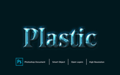 Plasteffektdesigneffekt för Photoshop Layer Style - Illustration