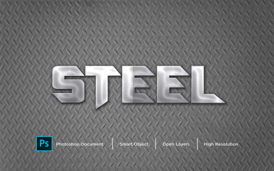 Ståltexteffektdesign Photoshop Layer Style Effect - Illustration