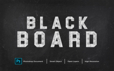 Svart bred texteffektdesign Photoshop Layer Style Effect - Illustration