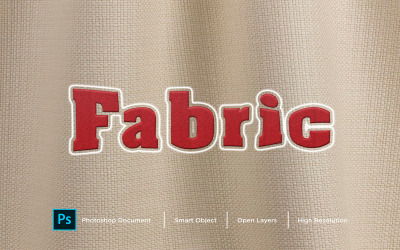Tygtexteffekt Design Photoshop Layer Style Effect - Illustration