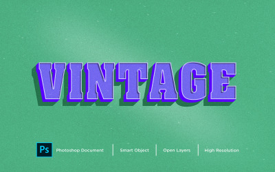 Vantage Text Effect Design Photoshop Layer Style Effect - Illustration