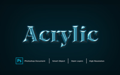Acryicle Text Effect Design Photoshop Layer Style Effect - Illustration