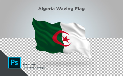 Algeriet viftande flagga - illustration