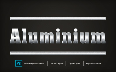 Alumininm Text Effect Design Photoshop Layer Style Effect - Illustration