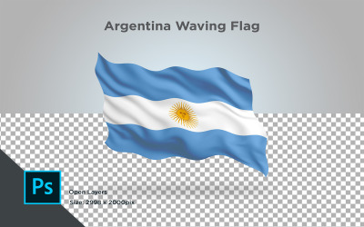 Argentina viftande flagga - illustration
