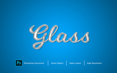 Glass texteffektdesign Photoshop lagerstileffekt - illustration