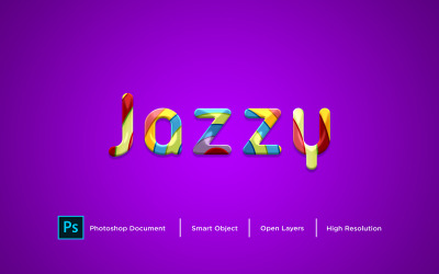 Jazzy Text Effect Design Photoshop Layer Style Effect - Ілюстрація