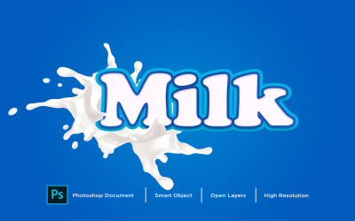 Mjölkeffekt Design Photoshop Layer Style Effect - Illustration