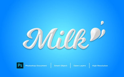 Mjölkeffekt Design Photoshop Layer Style Effect - Illustration
