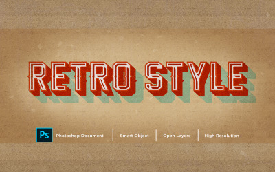 Retro stileffektdesigneffekt för Photoshop lagerstil - illustration