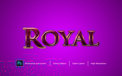 Royal Text Effect Design Photoshop Layer Style Effect - Illustration
