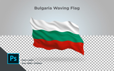 Bulgarien viftande flagga - illustration