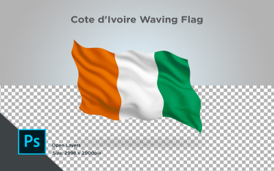 Cote d&#039;Ivoire Waving Flag - Illustration