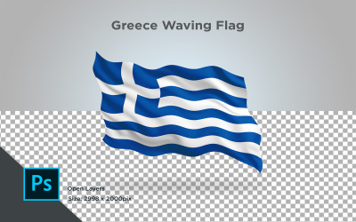 Grekland viftande flagga - illustration