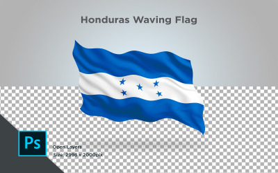 Honduras viftande flagga - illustration