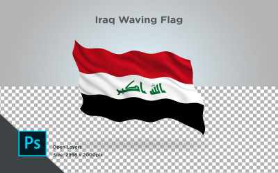Irak wehende Flagge - Illustration