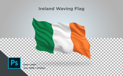 Irland viftande flagga - illustration