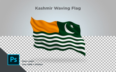 Kashmir viftande flagga - illustration