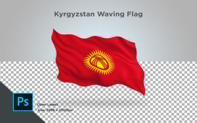 Kyrgyzstan Waving Flag - Illustration