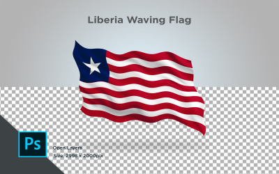 Liberia viftande flagga - illustration