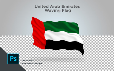 Förenade Arabemiraten viftande flagga - illustration