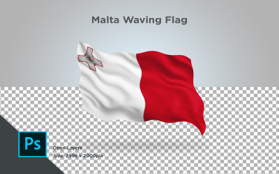 Malta viftande flagga - illustration