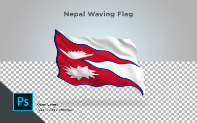 Nepal viftande flagga - illustration