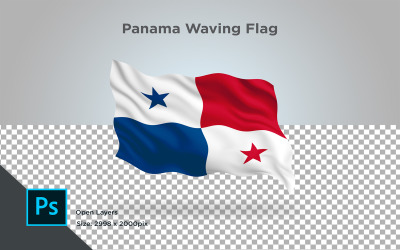 Panama Waving Flag - Illustration