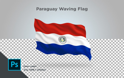 Paraguay viftande flagga - illustration
