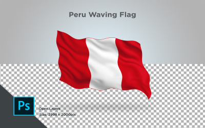 Peru viftande flagga - illustration