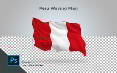 Peru Waving Flag - Illustration