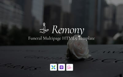 Remony - A temetkezési otthonra reagáló weboldal sablon