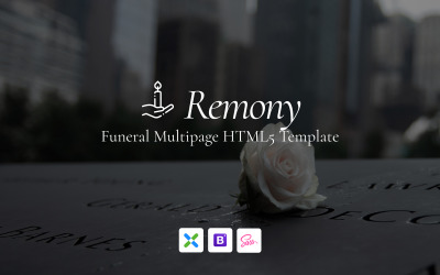 Remony - Begravningsbyråns responsiva webbplatsmall