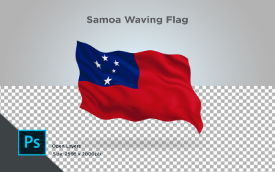 Samoa viftande flagga - illustration